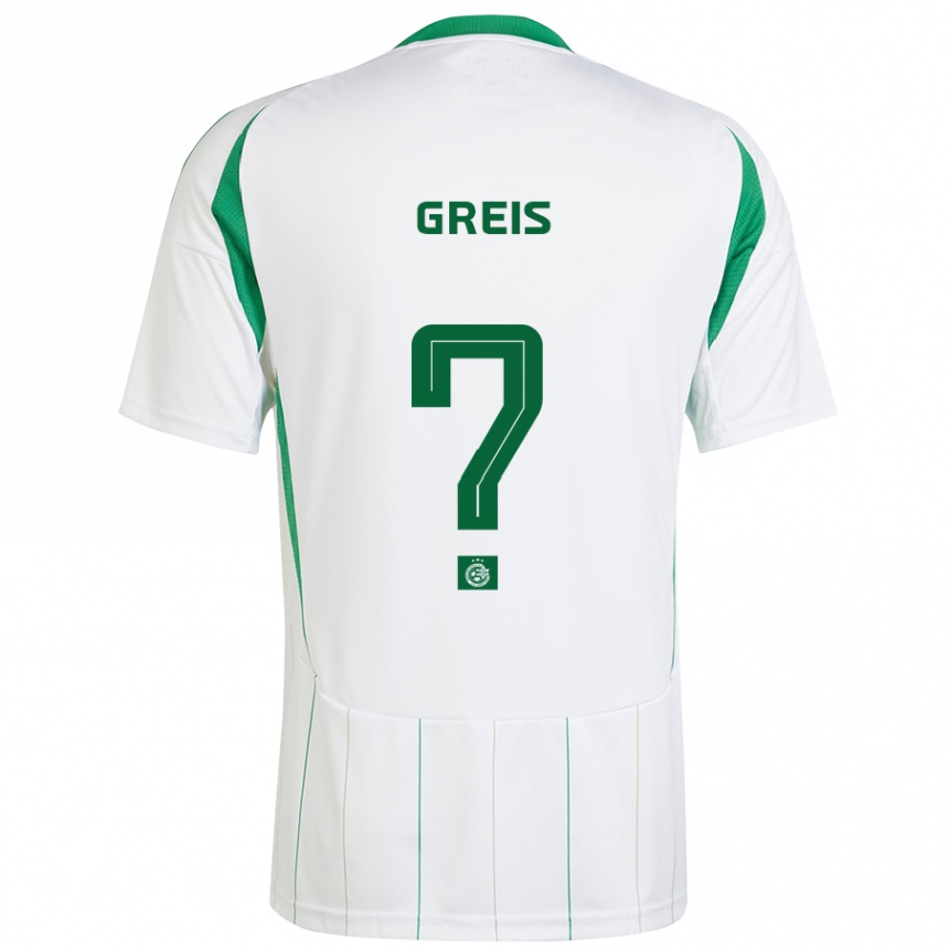 Niño Fútbol Camiseta Nitai Greis #0 Blanco Verde 2ª Equipación 2024/25