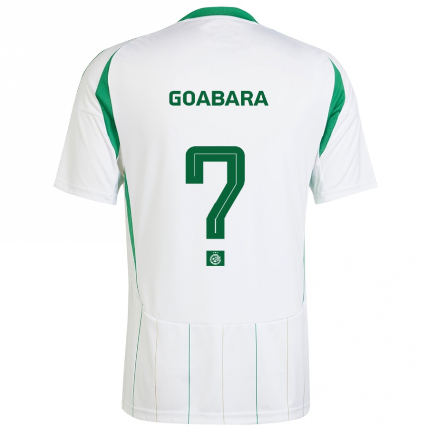 Niño Fútbol Camiseta Ibrahim Goabara #0 Blanco Verde 2ª Equipación 2024/25