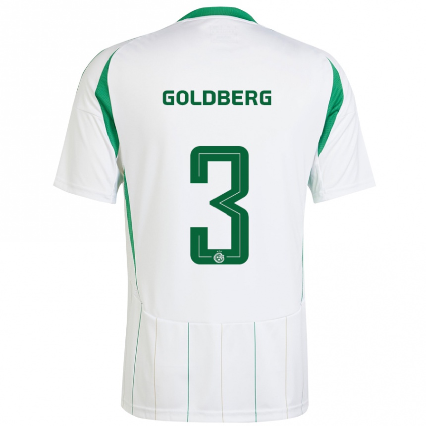 Niño Fútbol Camiseta Shon Goldberg #3 Blanco Verde 2ª Equipación 2024/25