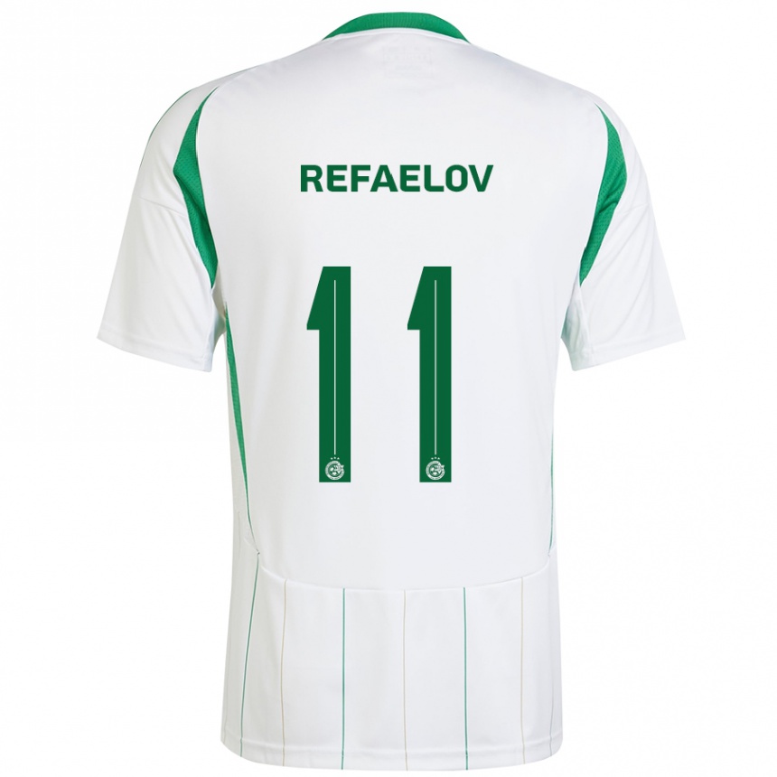 Niño Fútbol Camiseta Lior Refaelov #11 Blanco Verde 2ª Equipación 2024/25