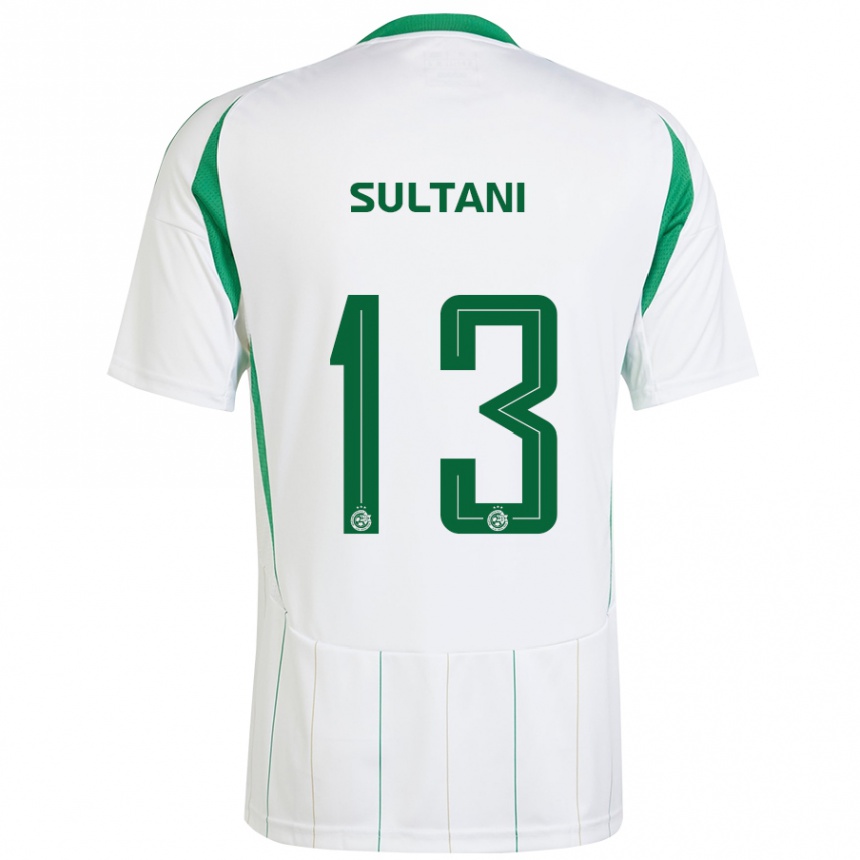 Niño Fútbol Camiseta Tomás Sultani #13 Blanco Verde 2ª Equipación 2024/25