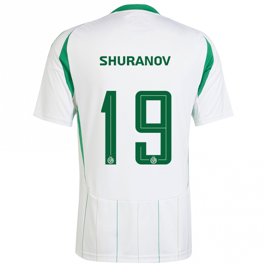 Niño Fútbol Camiseta Erik Shuranov #19 Blanco Verde 2ª Equipación 2024/25