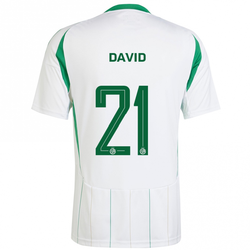 Niño Fútbol Camiseta Dean David #21 Blanco Verde 2ª Equipación 2024/25