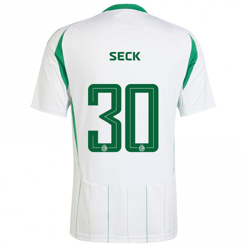 Niño Fútbol Camiseta Abdoulaye Seck #30 Blanco Verde 2ª Equipación 2024/25