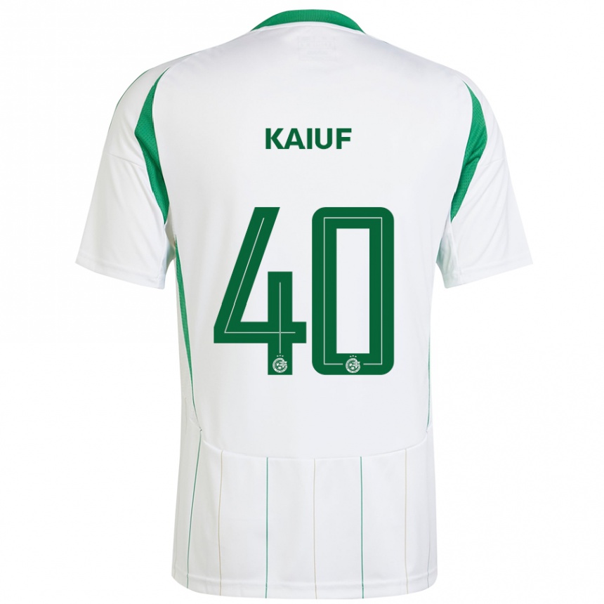 Niño Fútbol Camiseta Sharif Kaiuf #40 Blanco Verde 2ª Equipación 2024/25