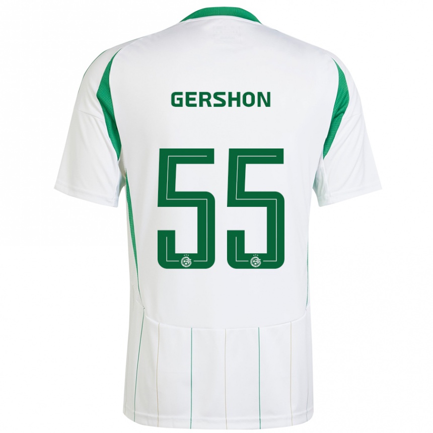 Niño Fútbol Camiseta Rami Gershon #55 Blanco Verde 2ª Equipación 2024/25