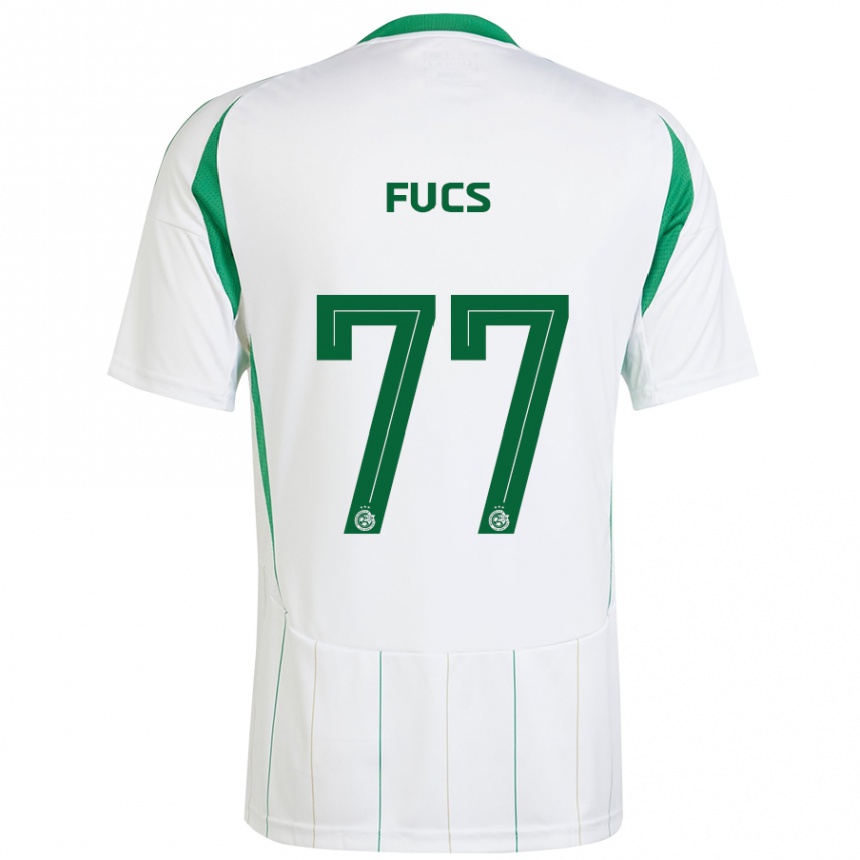 Niño Fútbol Camiseta Roee Fucs #77 Blanco Verde 2ª Equipación 2024/25