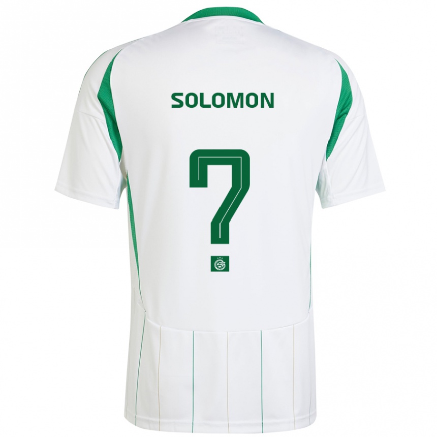 Niño Fútbol Camiseta Itay Solomon #0 Blanco Verde 2ª Equipación 2024/25