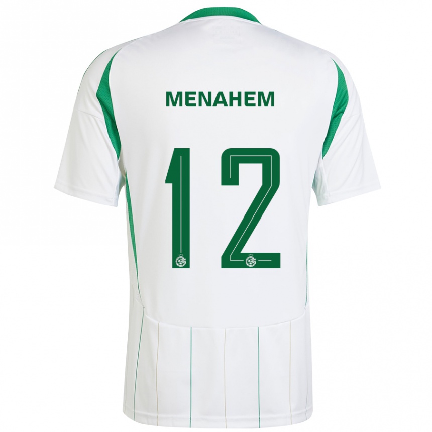 Niño Fútbol Camiseta Sun Menahem #12 Blanco Verde 2ª Equipación 2024/25