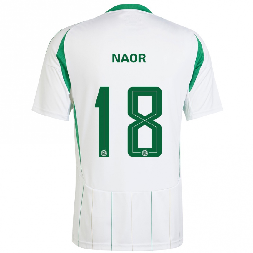 Niño Fútbol Camiseta Goni Naor #18 Blanco Verde 2ª Equipación 2024/25