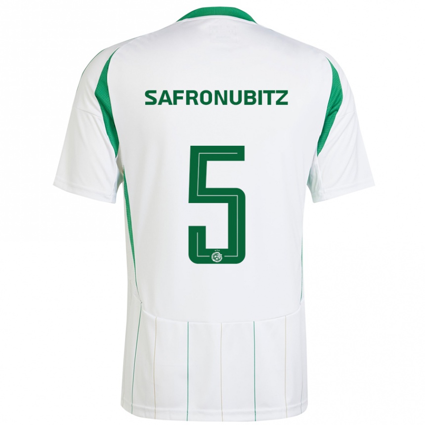 Niño Fútbol Camiseta Dan Safronubitz #5 Blanco Verde 2ª Equipación 2024/25