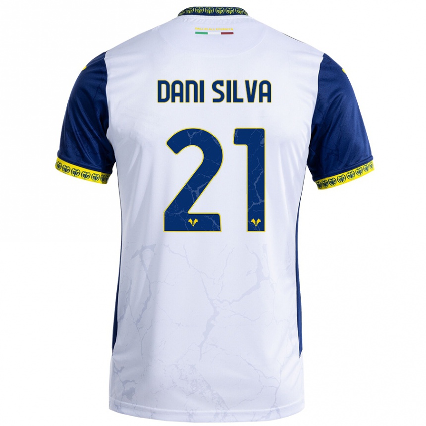 Niño Fútbol Camiseta Dani Silva #21 Blanco Azul 2ª Equipación 2024/25