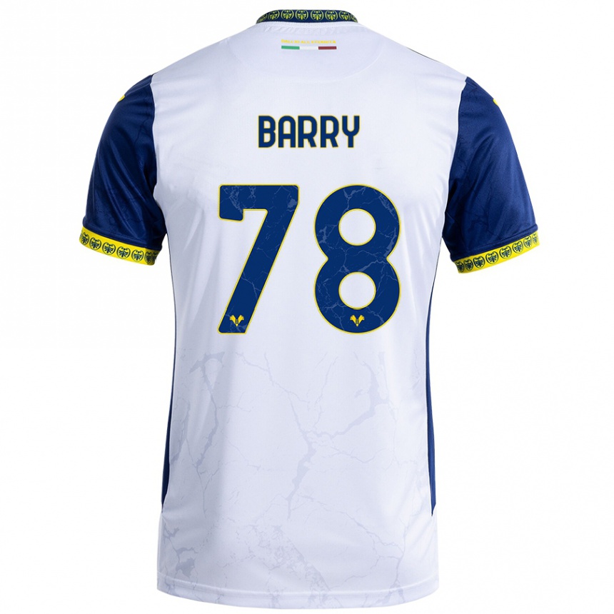 Niño Fútbol Camiseta Oumar Barry #78 Blanco Azul 2ª Equipación 2024/25