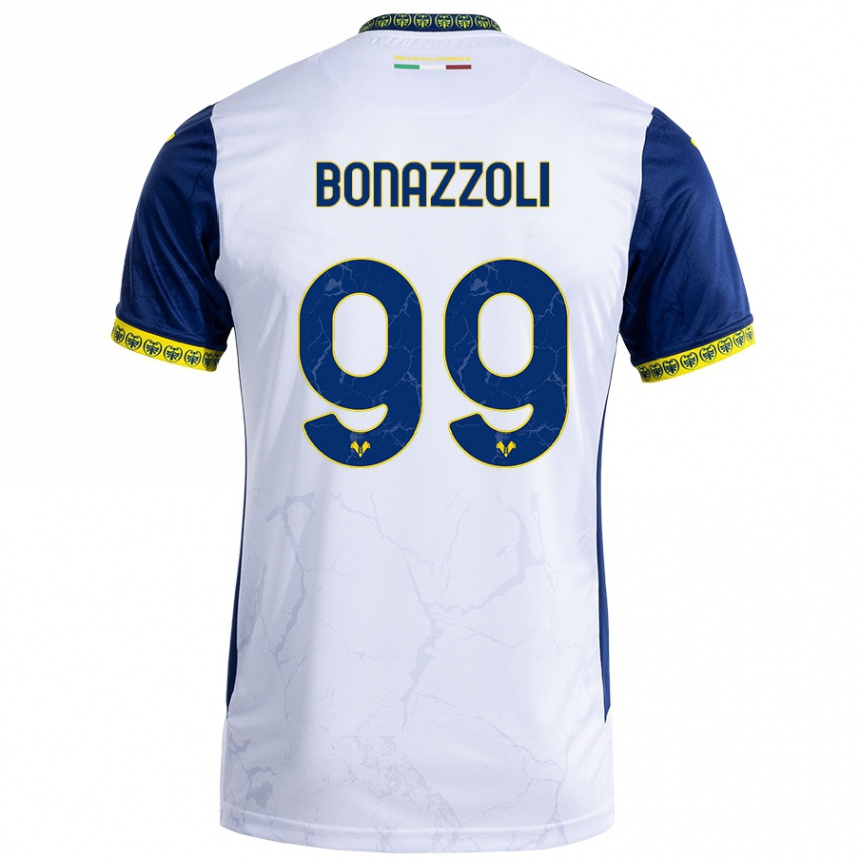 Niño Fútbol Camiseta Federico Bonazzoli #99 Blanco Azul 2ª Equipación 2024/25