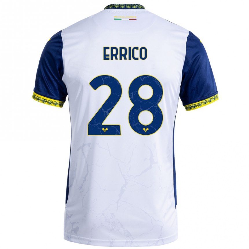 Niño Fútbol Camiseta Emma Raffaella Errico #28 Blanco Azul 2ª Equipación 2024/25