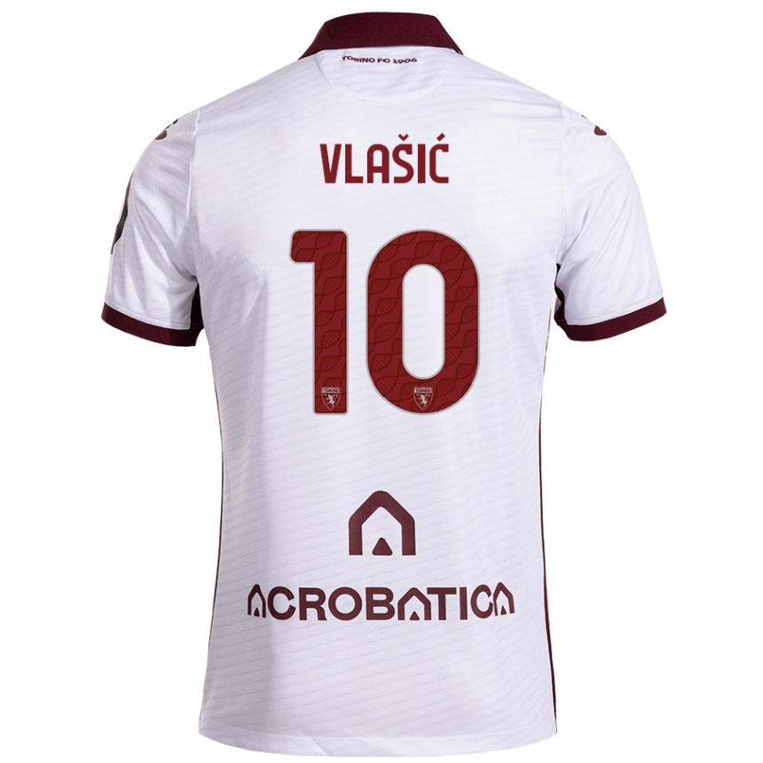 Niño Fútbol Camiseta Nikola Vlašić #10 Blanco Granate 2ª Equipación 2024/25