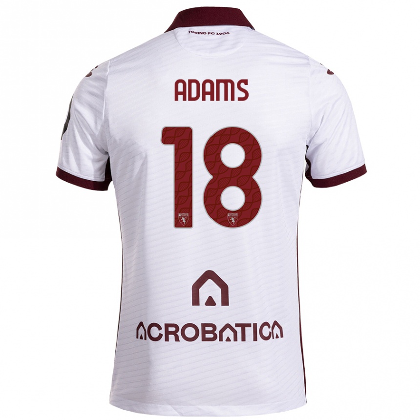 Niño Fútbol Camiseta Ché Adams #18 Blanco Granate 2ª Equipación 2024/25