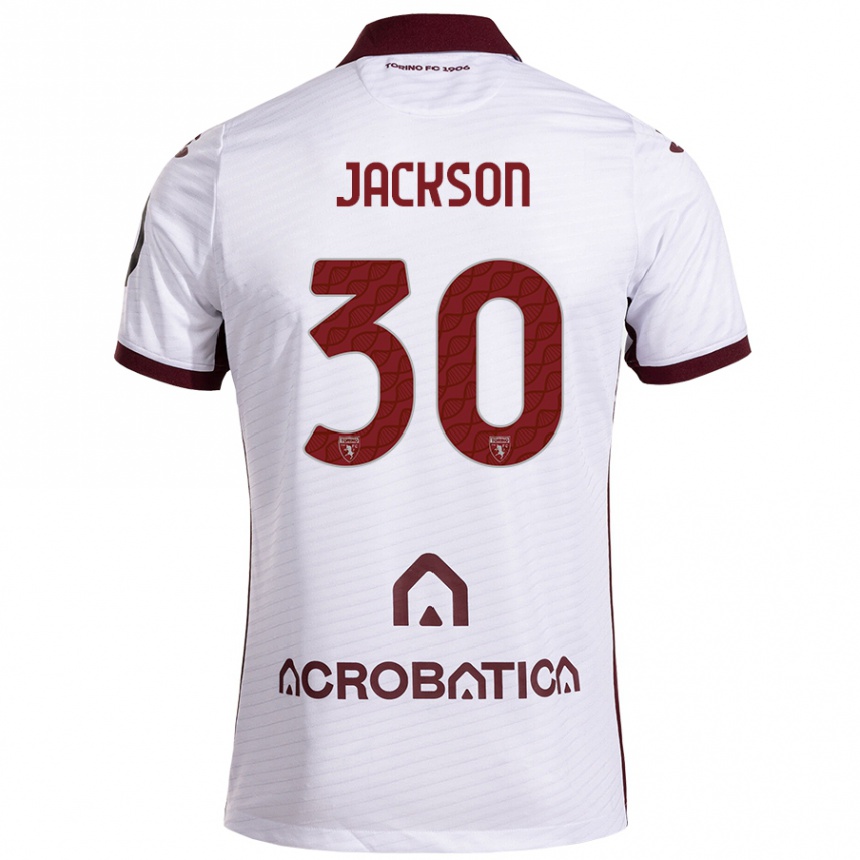 Niño Fútbol Camiseta Michael Jackson #30 Blanco Granate 2ª Equipación 2024/25