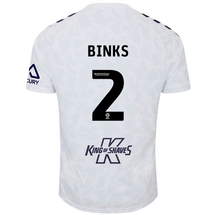 Niño Fútbol Camiseta Luis Binks #2 Blanco 2ª Equipación 2024/25