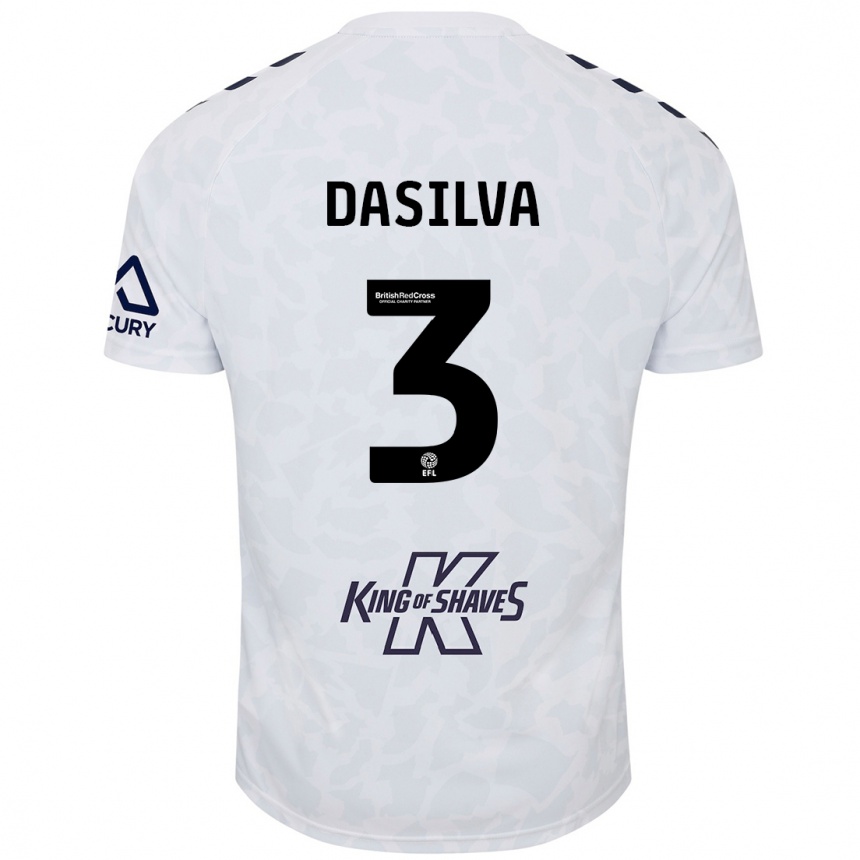 Niño Fútbol Camiseta Jay Dasilva #3 Blanco 2ª Equipación 2024/25