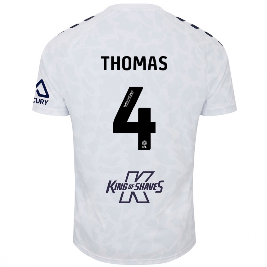 Niño Fútbol Camiseta Bobby Thomas #4 Blanco 2ª Equipación 2024/25