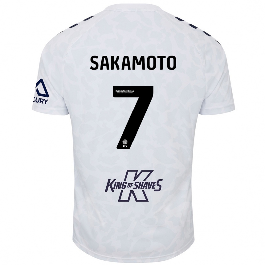 Niño Fútbol Camiseta Tatsuhiro Sakamoto #7 Blanco 2ª Equipación 2024/25