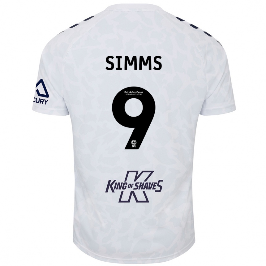 Niño Fútbol Camiseta Ellis Simms #9 Blanco 2ª Equipación 2024/25