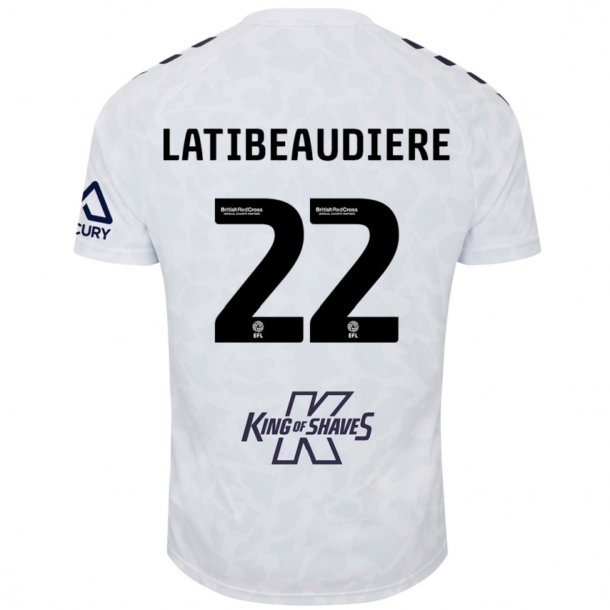 Niño Fútbol Camiseta Joel Latibeaudiere #22 Blanco 2ª Equipación 2024/25