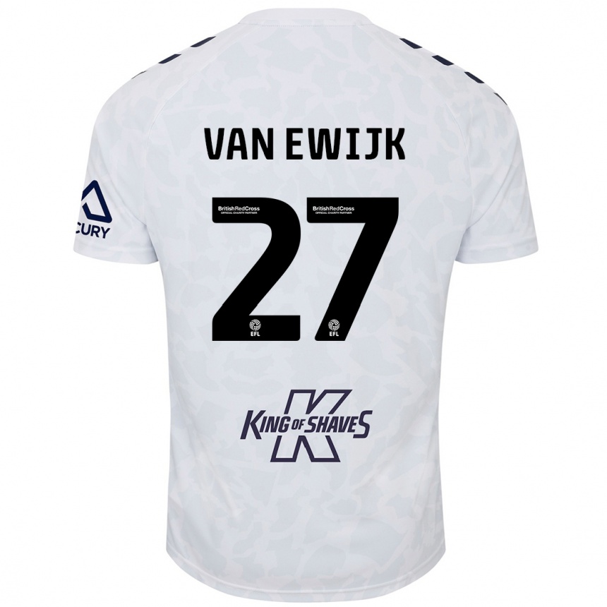 Niño Fútbol Camiseta Milan Van Ewijk #27 Blanco 2ª Equipación 2024/25