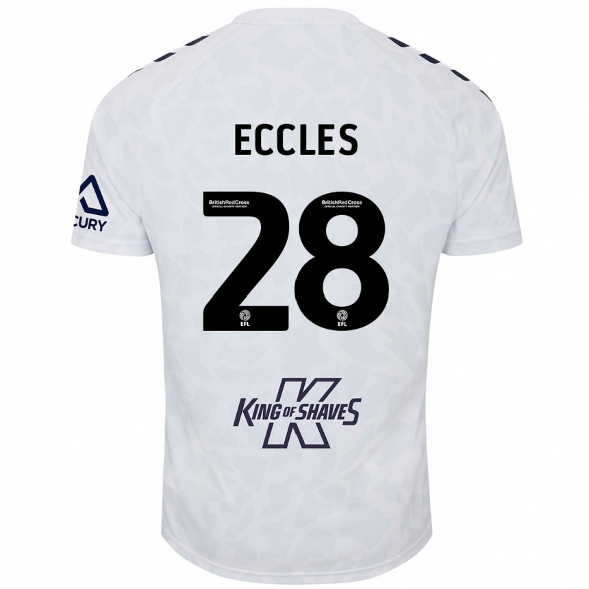 Niño Fútbol Camiseta Josh Eccles #28 Blanco 2ª Equipación 2024/25