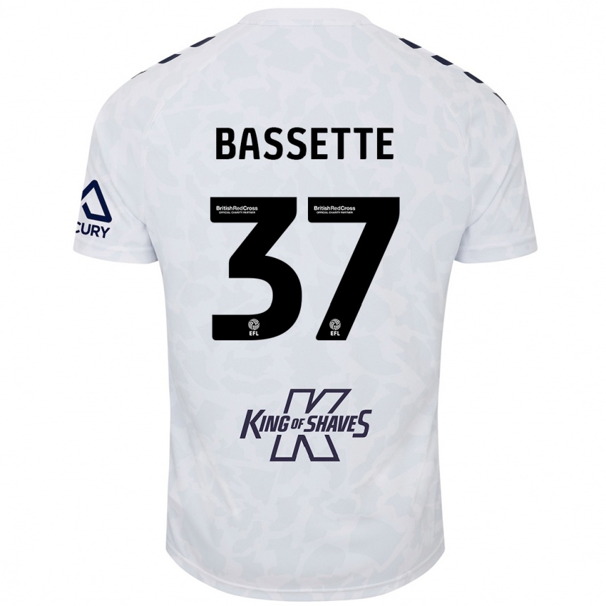 Niño Fútbol Camiseta Norman Bassette #37 Blanco 2ª Equipación 2024/25