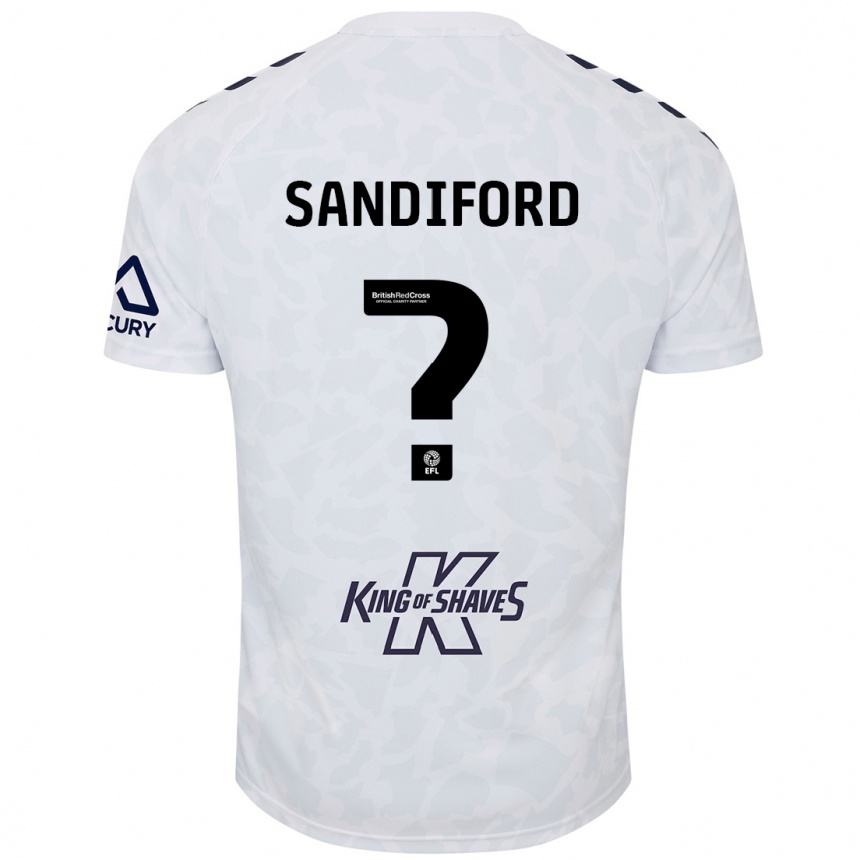 Niño Fútbol Camiseta Greg Sandiford #0 Blanco 2ª Equipación 2024/25