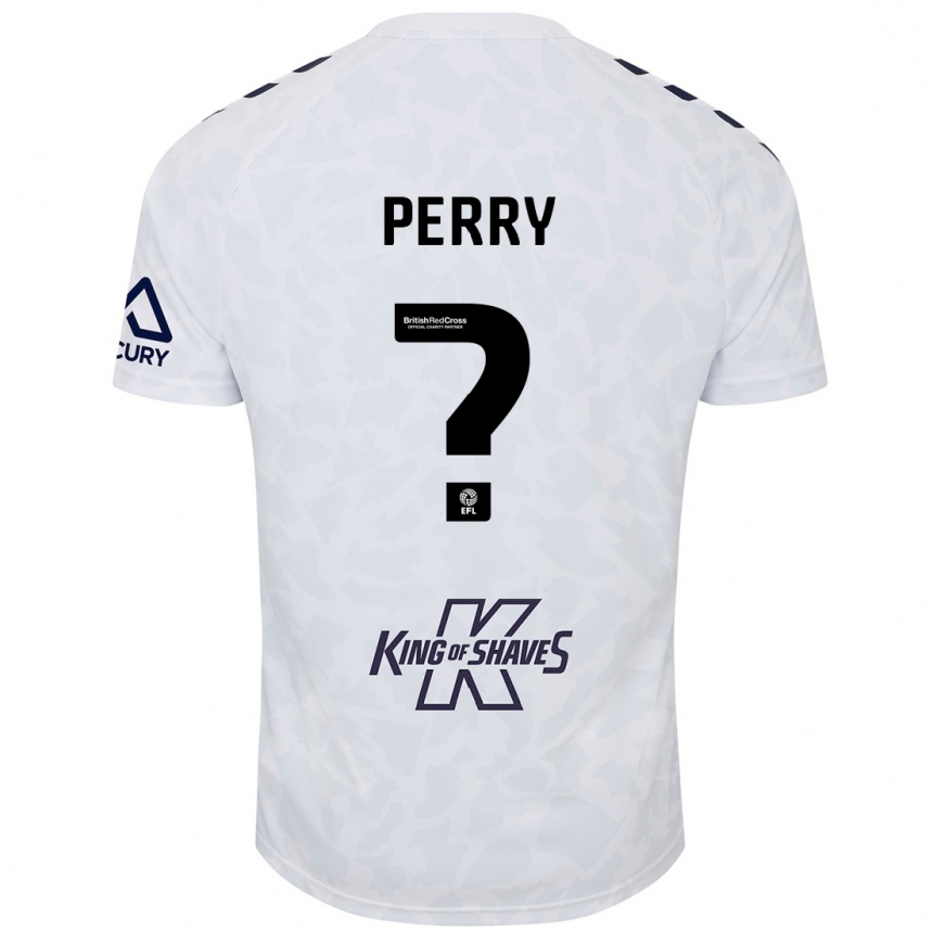 Niño Fútbol Camiseta Callum Perry #0 Blanco 2ª Equipación 2024/25