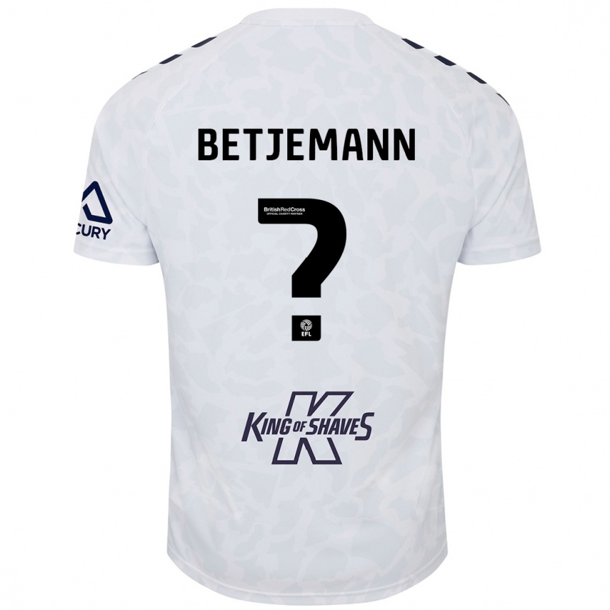 Niño Fútbol Camiseta Elliot Betjemann #0 Blanco 2ª Equipación 2024/25