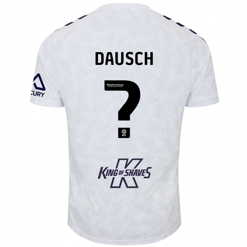 Niño Fútbol Camiseta Aiden Dausch #0 Blanco 2ª Equipación 2024/25