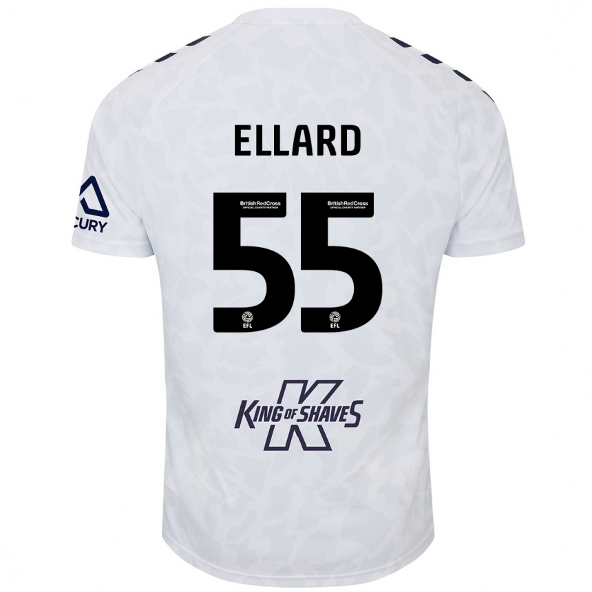 Niño Fútbol Camiseta Aston Ellard #55 Blanco 2ª Equipación 2024/25