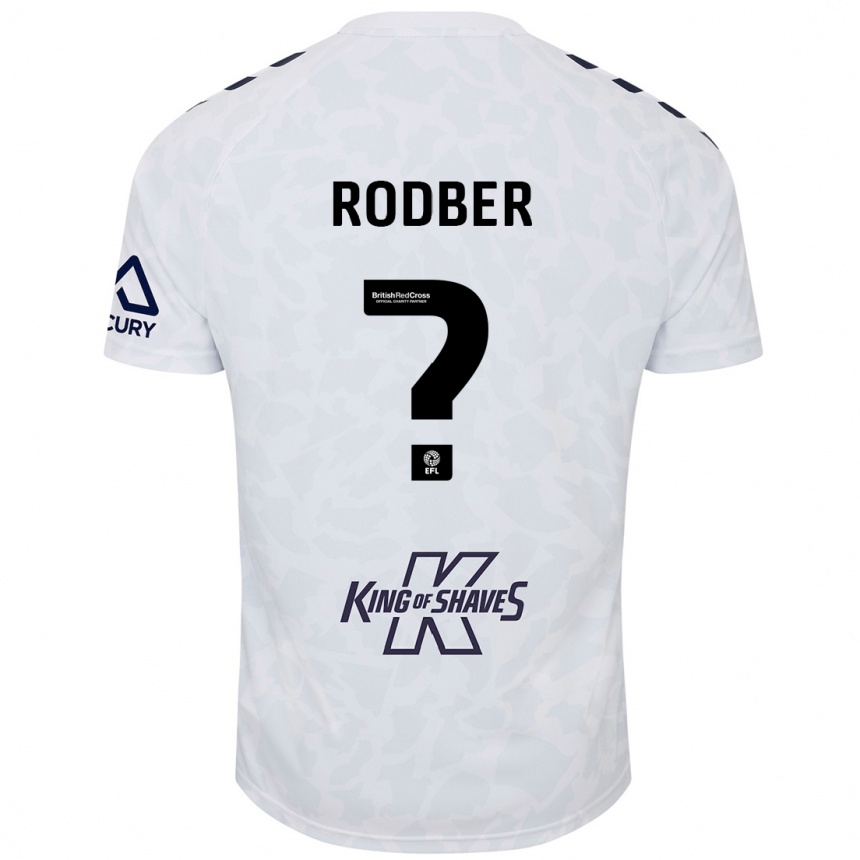 Niño Fútbol Camiseta Samuel Rodber #0 Blanco 2ª Equipación 2024/25