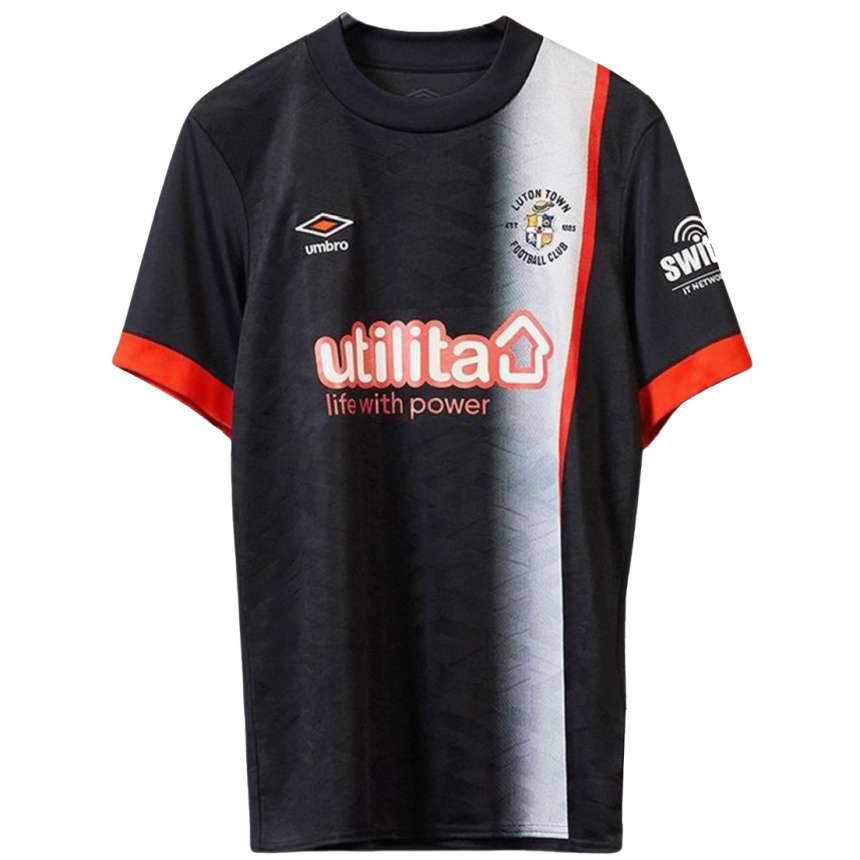 Niño Fútbol Camiseta Reece Burke #16 Negro Naranja 2ª Equipación 2024/25