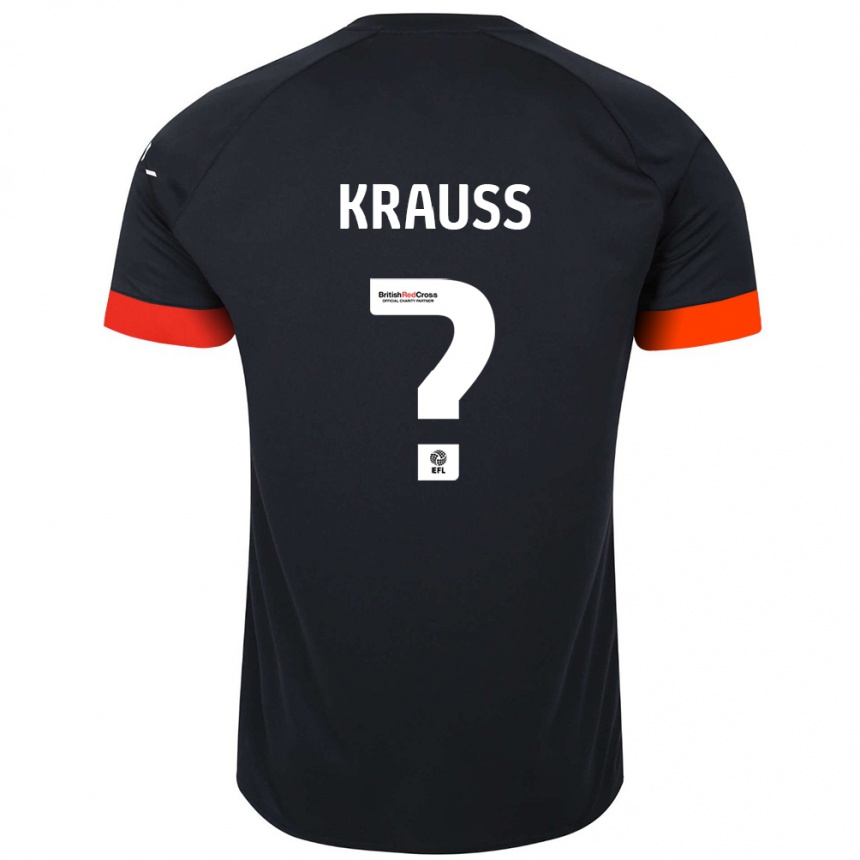 Niño Fútbol Camiseta Tom Krauß #0 Negro Naranja 2ª Equipación 2024/25