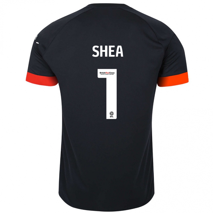 Niño Fútbol Camiseta James Shea #1 Negro Naranja 2ª Equipación 2024/25