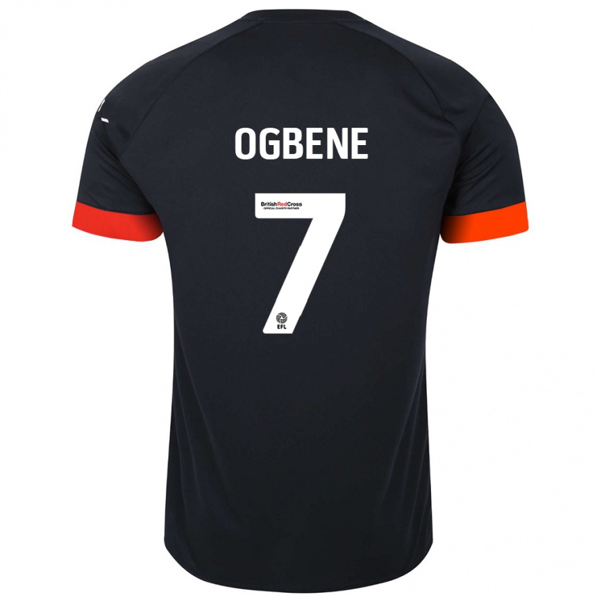 Niño Fútbol Camiseta Chiedozie Ogbene #7 Negro Naranja 2ª Equipación 2024/25