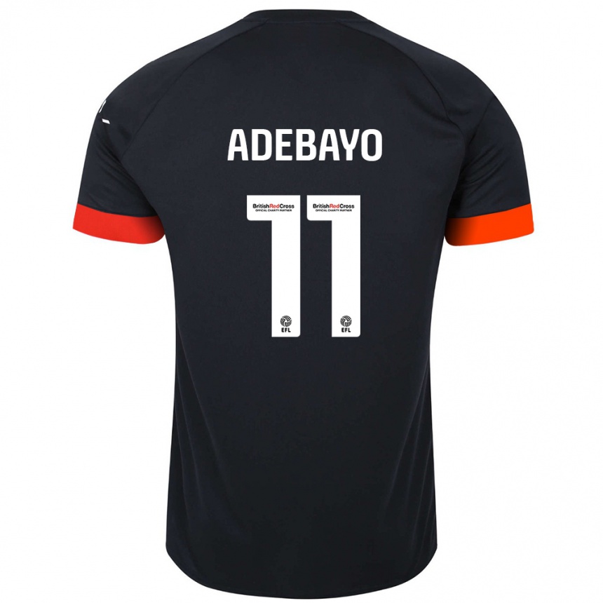 Niño Fútbol Camiseta Elijah Adebayo #11 Negro Naranja 2ª Equipación 2024/25