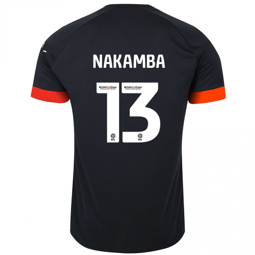 Niño Fútbol Camiseta Marvelous Nakamba #13 Negro Naranja 2ª Equipación 2024/25