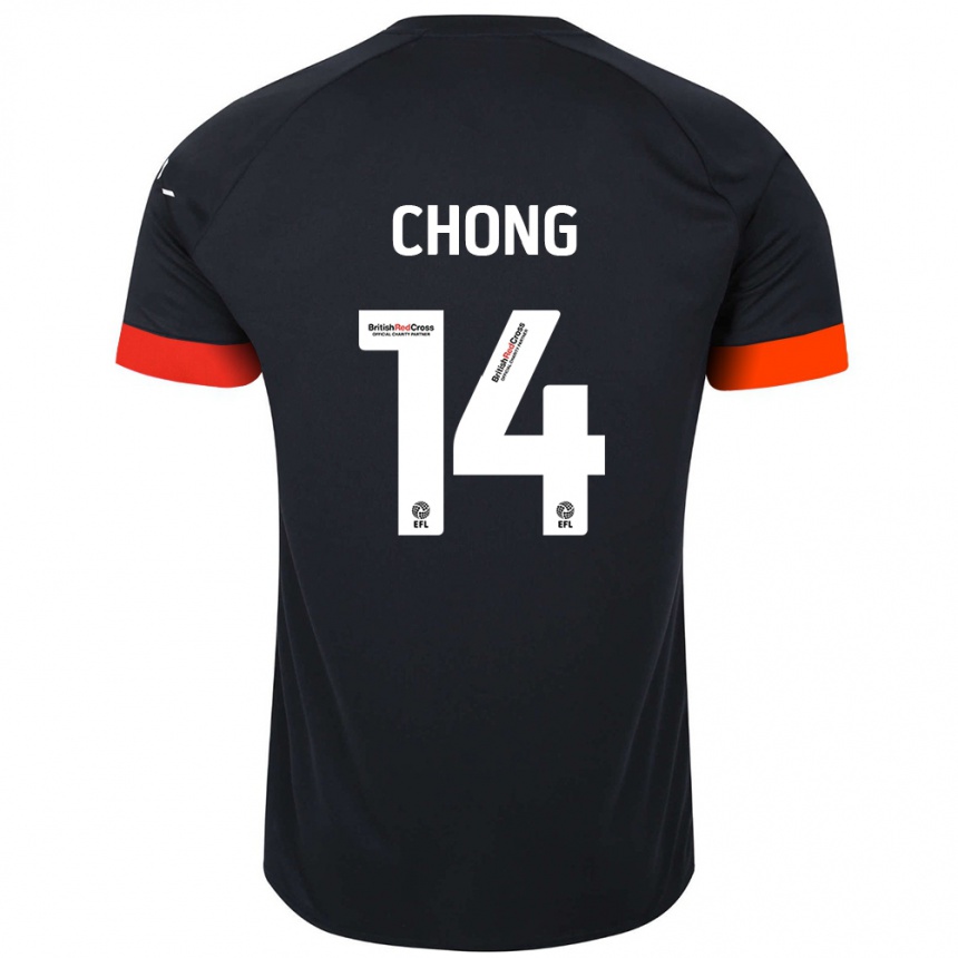 Niño Fútbol Camiseta Tahith Chong #14 Negro Naranja 2ª Equipación 2024/25