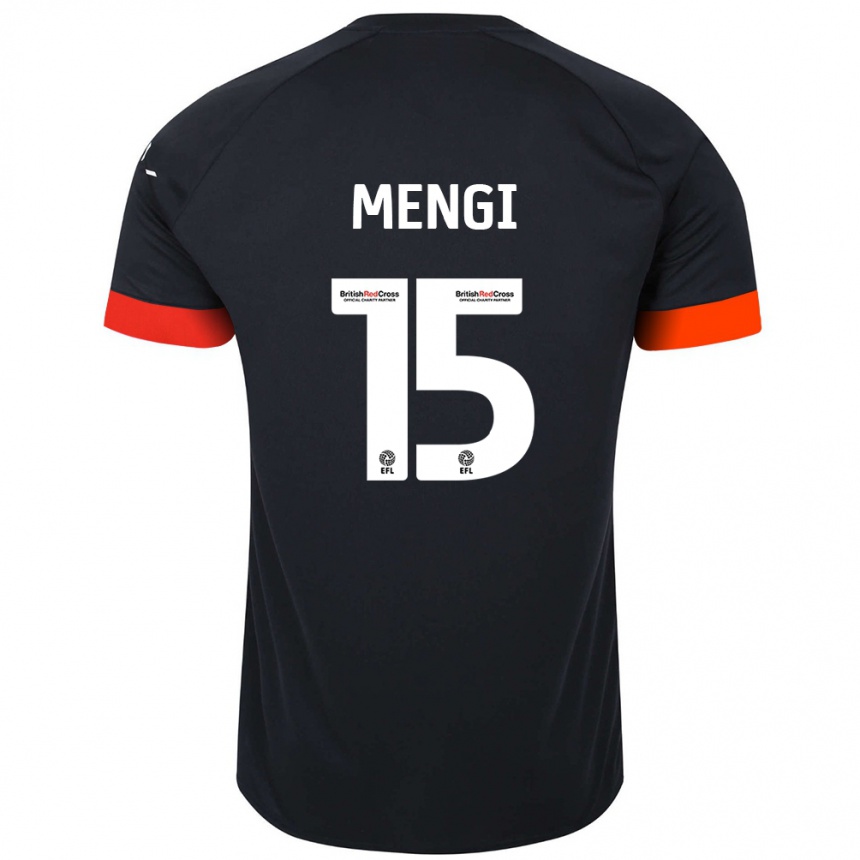 Niño Fútbol Camiseta Teden Mengi #15 Negro Naranja 2ª Equipación 2024/25