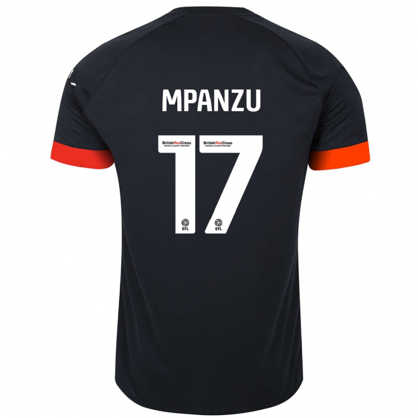 Niño Fútbol Camiseta Pelly Ruddock Mpanzu #17 Negro Naranja 2ª Equipación 2024/25