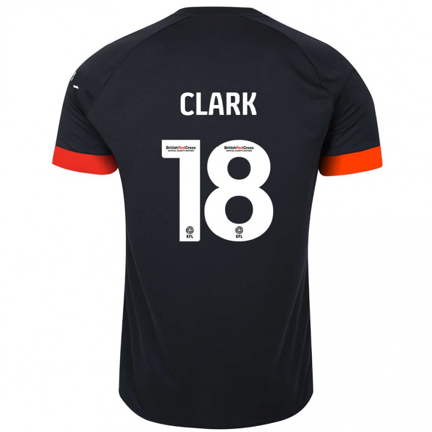 Niño Fútbol Camiseta Jordan Clark #18 Negro Naranja 2ª Equipación 2024/25