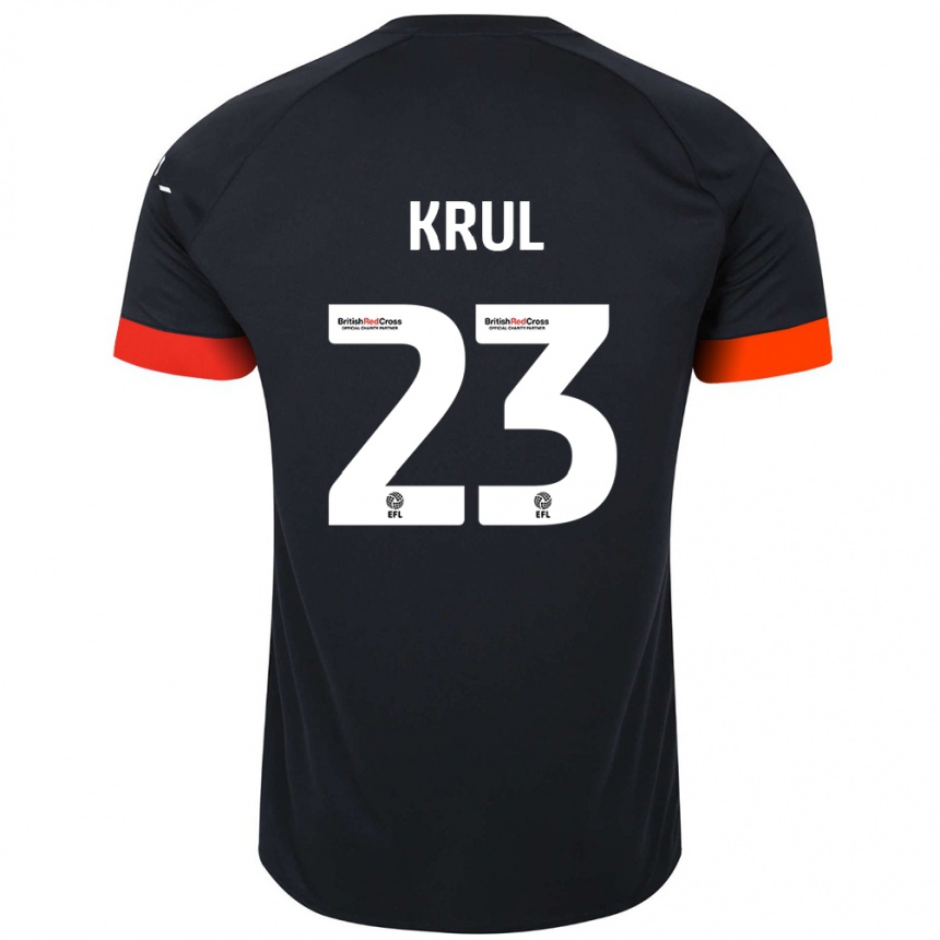 Niño Fútbol Camiseta Tim Krul #23 Negro Naranja 2ª Equipación 2024/25