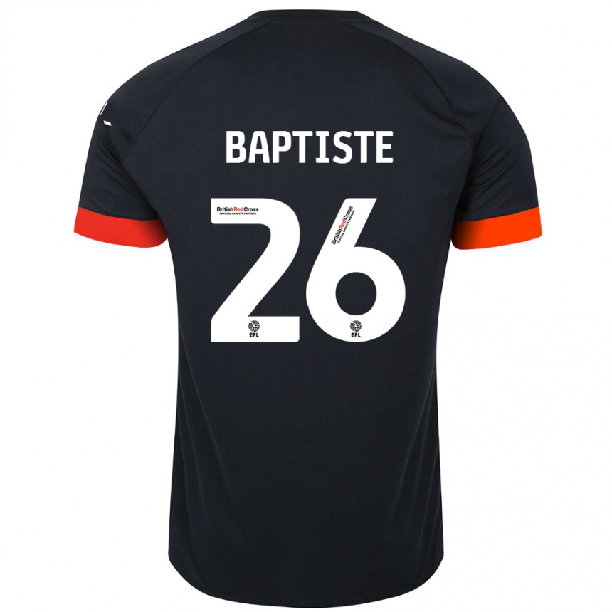 Niño Fútbol Camiseta Shandon Baptiste #26 Negro Naranja 2ª Equipación 2024/25