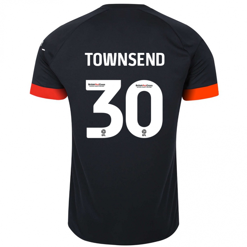 Niño Fútbol Camiseta Andros Townsend #30 Negro Naranja 2ª Equipación 2024/25